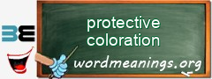 WordMeaning blackboard for protective coloration
